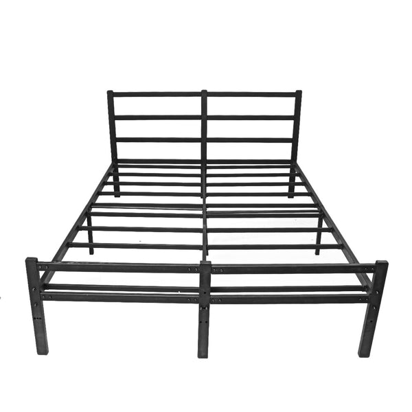 King Bed Frame with Headboard, 14 Inch Platform Bed Frame No Box Spring Needed, Metal King Size Bed Frame with Storage , Heavy Duty Steel Slat and Anti-Slip Support, Easy Quick Lock Assembly - King