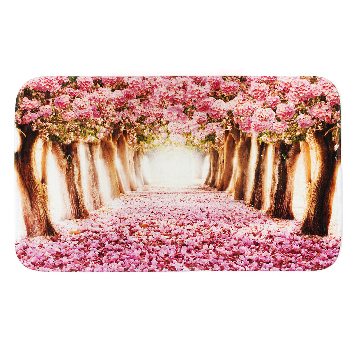 3pcs/set Sakura Pattern Home Bathroom Non-slip Pedestal Rug