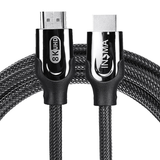 INSMA 8K HDMI 2.1 Cable 0.5/1/1.5/2/3m HDMI Male to HDMI Male Cable 1080P 8K 60HZ 48Gbps Gold Plated Connector