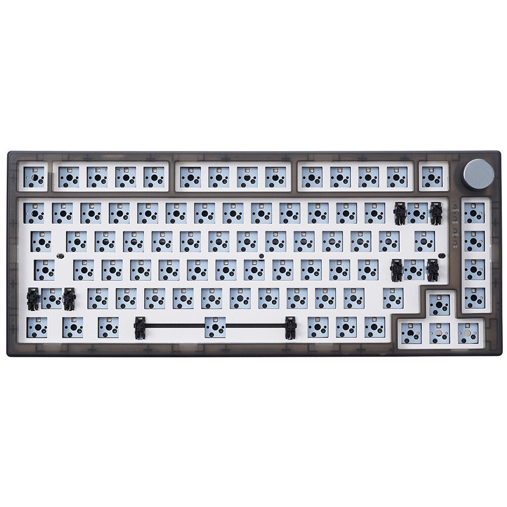 FEKER IK75 PRO Keyboard Customized Kit 82 Keys Hot Swappable 75% RGB Wired bluetooth 5.0 2.4GHz Triple Mode PCB Mounting Plate Translucent Black Case