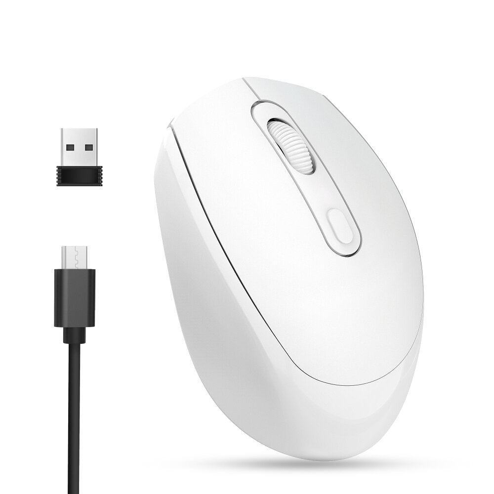 HXSJ M107 Mouse 2.4GHz Wireless 1600DPI Rechargeable Mice with USB Receiver for PC Laptop Computer