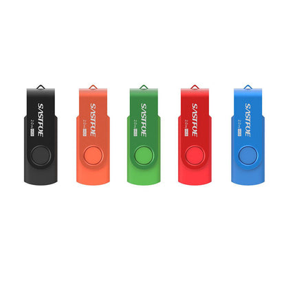 SASTFOE 5Pcs USB2.0 Falsh Drive 16G 32G 64G Thumbdrive 60 Rotatable Pendrive Memory Disk