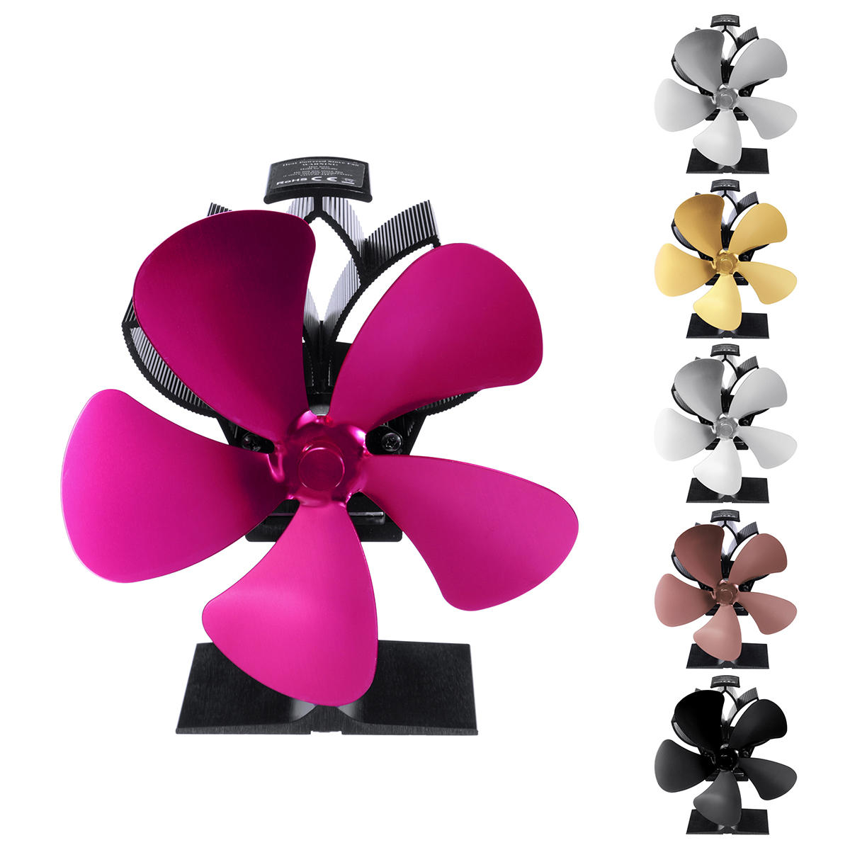5 Blades Heating Stove Fan 1100rpm Quiet Heater Heat