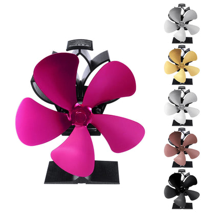 5 Blades Heating Stove Fan 1100rpm Quiet Heater Heat