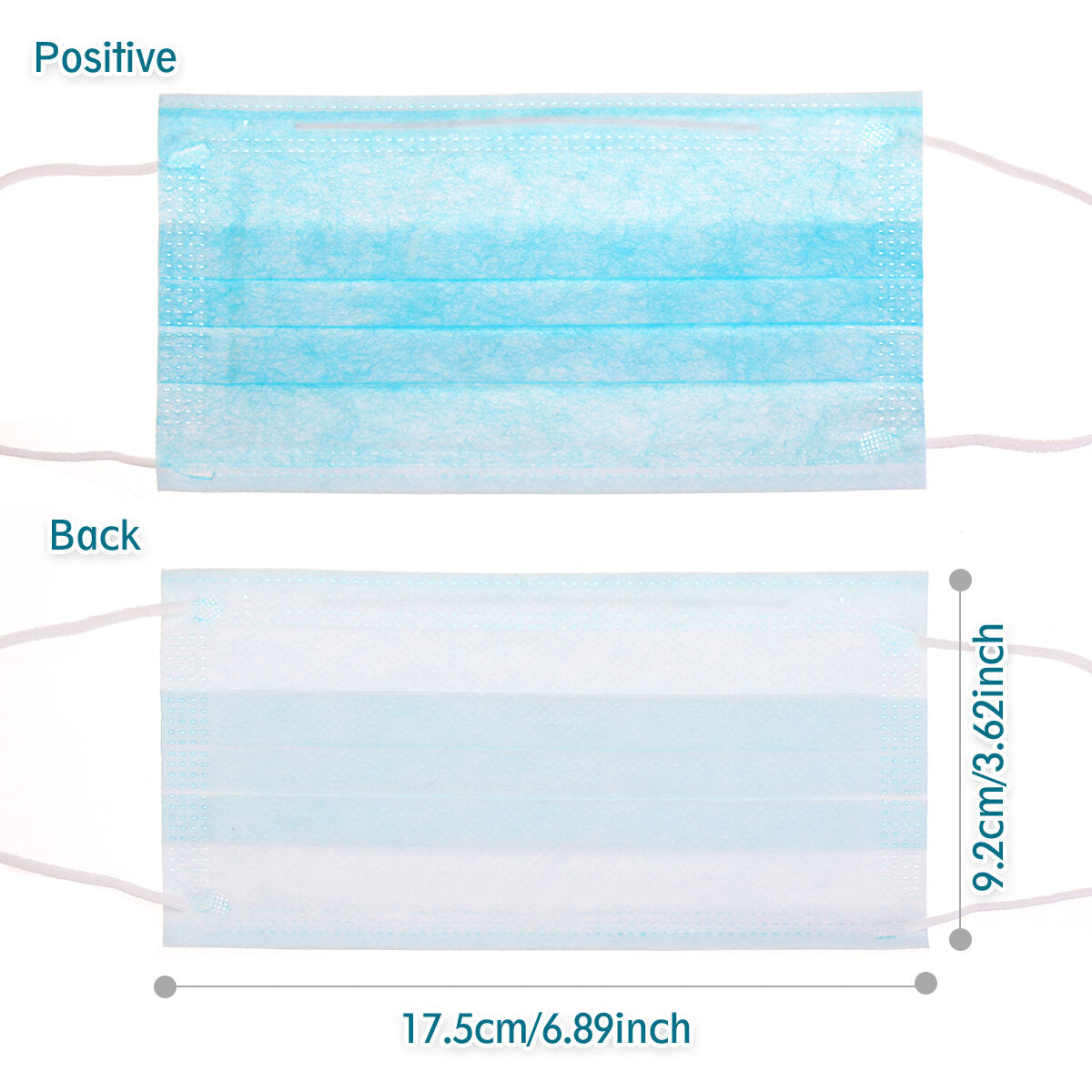 50pcs Disposable Face Mask 3 Layer Protective Anti-dust