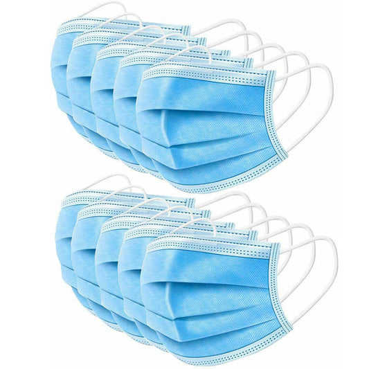 50pcs Disposable Face Mask 3 Layer Protective Anti-dust