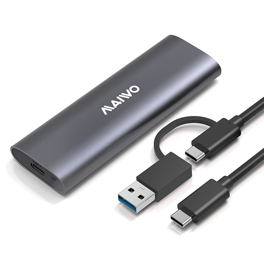 MAIWO K1689 M.2 Dual Protocol NVME SATA Hard Drive Enclosure 10Gbps Type-C USB3.1 GEN2 SSD Hard Disk Box