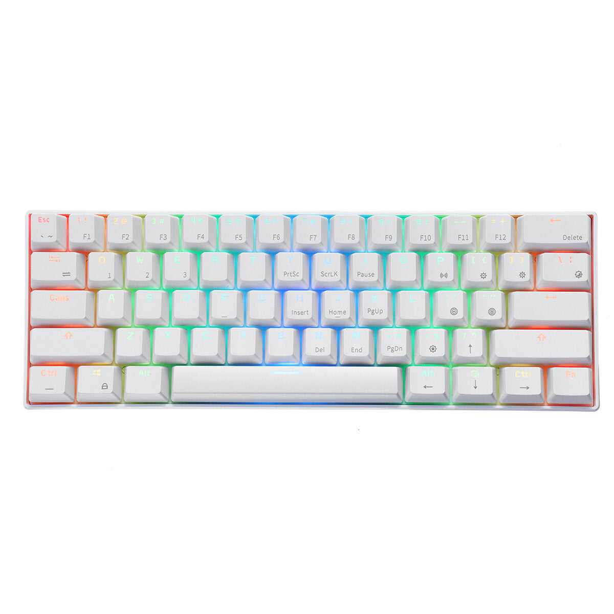 61 Keys Mechanical Keyboard Dual Mode bluetooth Wired USB Connection Red Switch RGB Backlight Black Case Gaming Keyboard