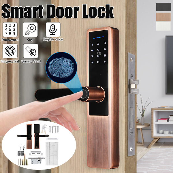 5v Aluminum Alloy Electronic Fingerprint Lock Smart Door