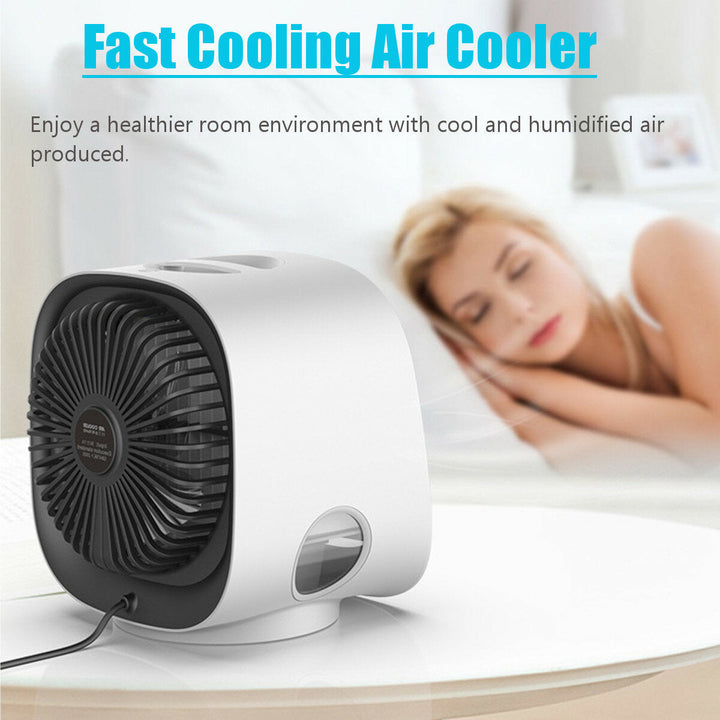 5v Desktop Air Cooler Conditioner Fan 300ml 3 Gears Personal
