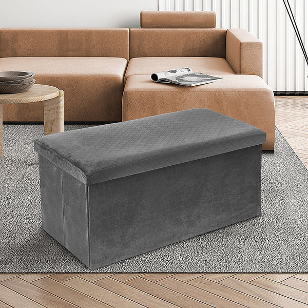 Storage Ottoman Bench Modern Tufted Ottoman for Bedroom Living-Room End of Bed Hallway Ottoman Foot Rest with Storage