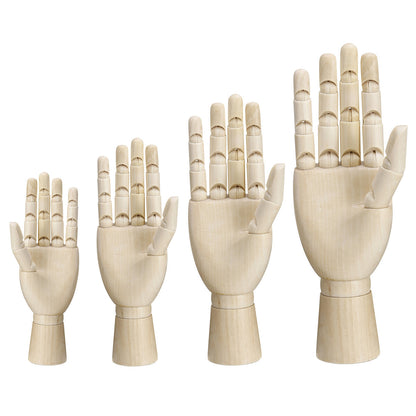 7/8/10/12 Inch Wooden Hand Body Artist Medical Model