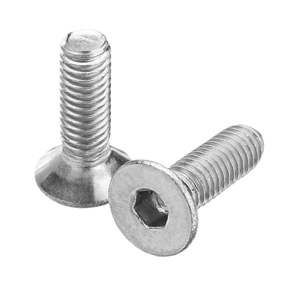 Suleve M3SH7 50Pcs M3 Stainless Steel Hex Socket Flat Head Countersunk Screws Bolts 4-12mm Length