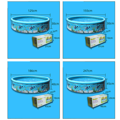 125/155/186/247cm Retractable inflatable Swimming Pool Large Family Summer Outdoor Play Party Supplies For Kids Adult