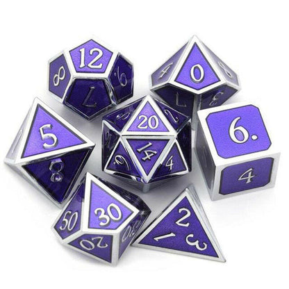 7pcs/set Alloy Metal Dice Set Playing Games Poker Card