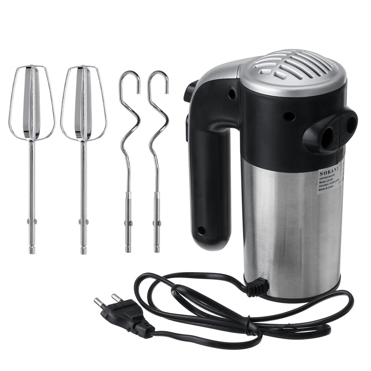 800w Kitchen Electric Hand Mixer With 5 Speeds Whisk Egg
