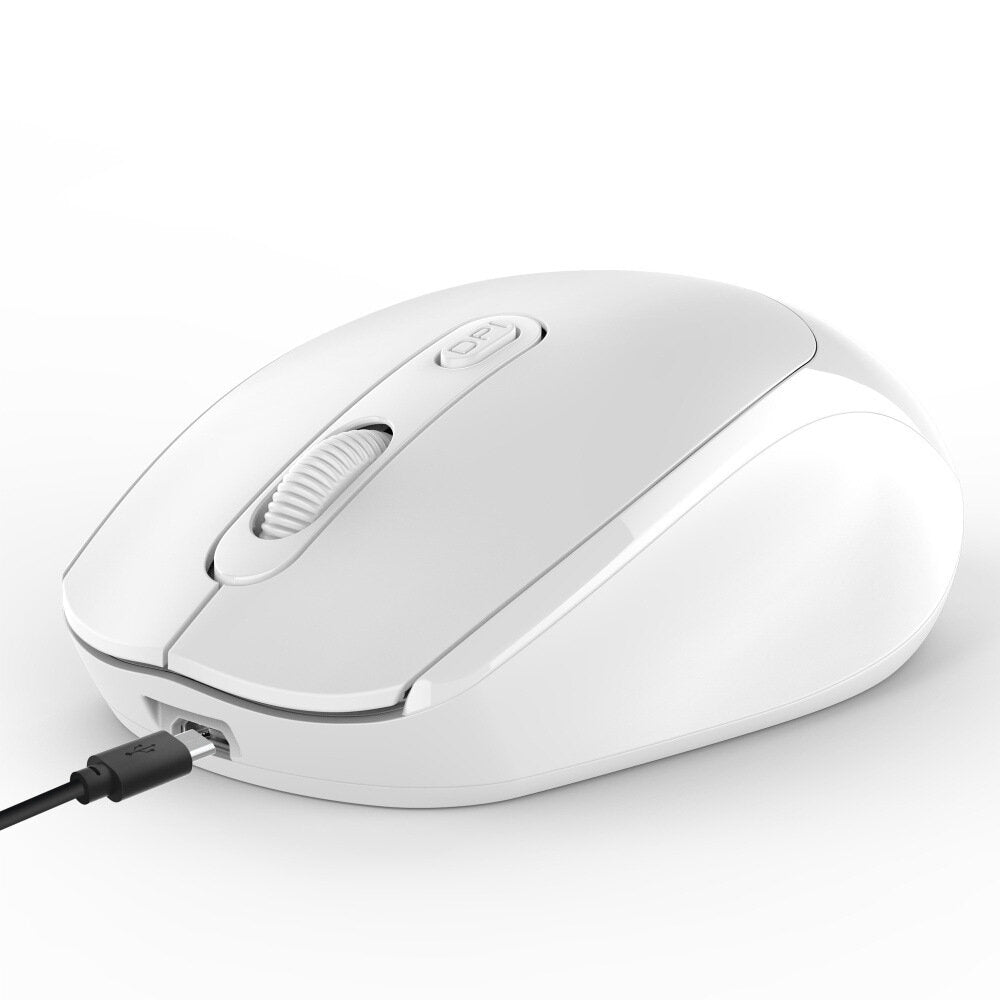 HXSJ M107 Mouse 2.4GHz Wireless 1600DPI Rechargeable Mice with USB Receiver for PC Laptop Computer