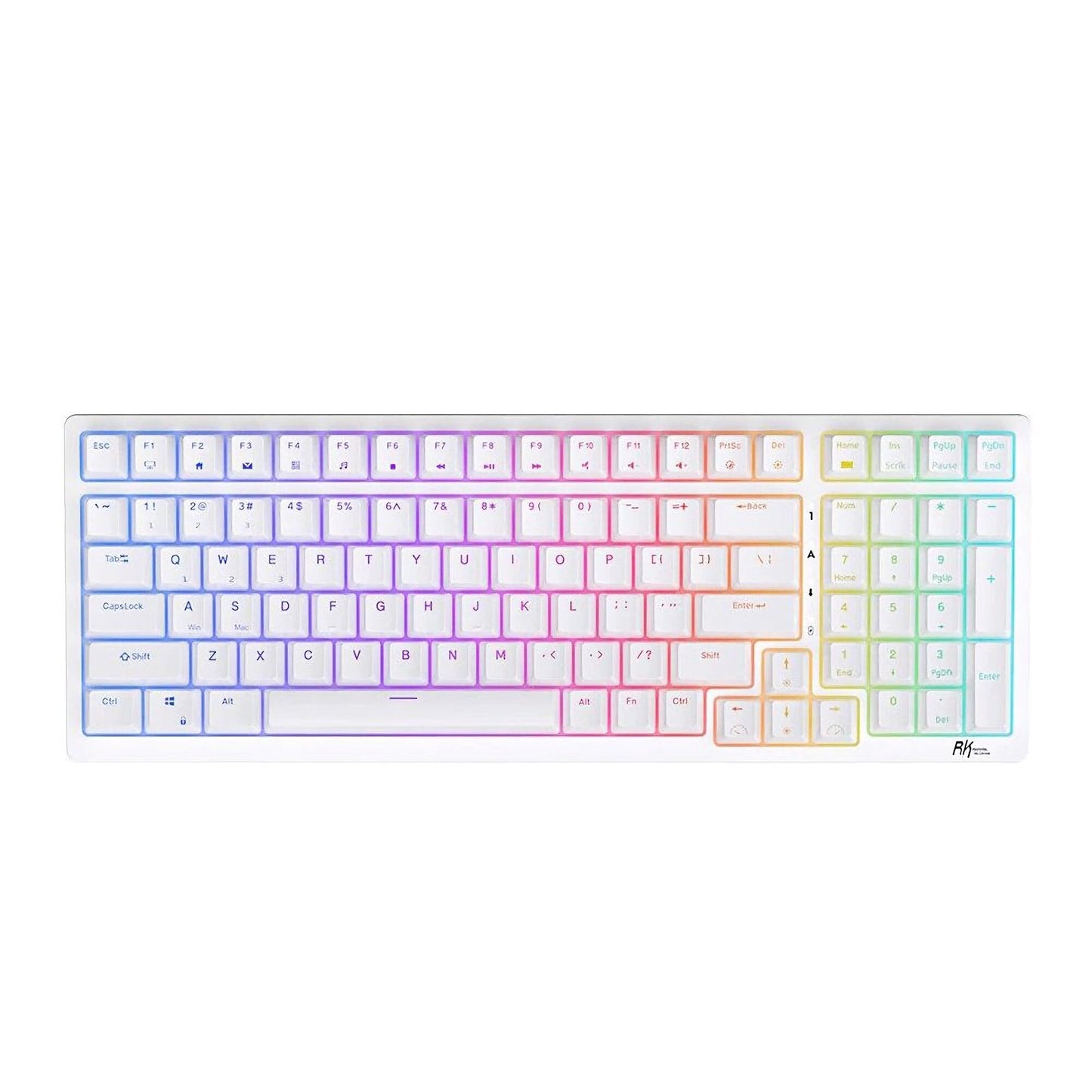 Royal Kludge RK98 Wireless Gaming Mechanical Keyboard With 98keys RGB Backlit Triple-Mode Bluetooth 2.4G Hot Swappable Switch