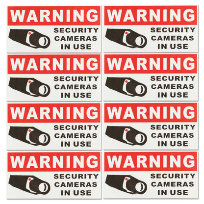 8pcs Security Camera In Use Self-adhensive Stickers Safety