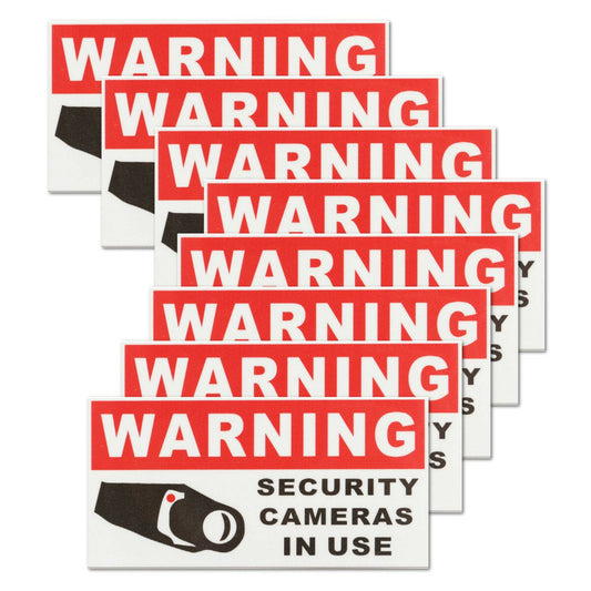 8pcs Security Camera In Use Self-adhensive Stickers Safety