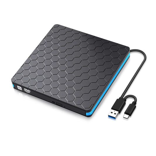 USB3.0 External Optical Drive CD DVD Burner 2K 3K DVD-RW Player Rewriter Data Transfer for PC Laptop Computer