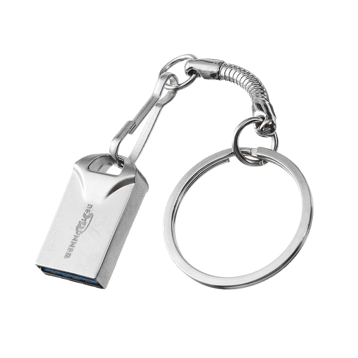 Silver 32GB 64GB USB3.0 Flash Drive Pen Drive Memory U Disk with Chain