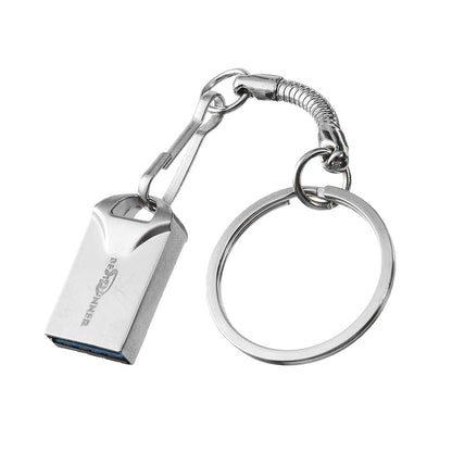 Silver 32GB 64GB USB3.0 Flash Drive Pen Drive Memory U Disk with Chain