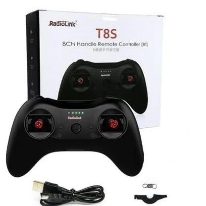 RC Transmitter Radiolink T8S 8 Channels 2.4GHz Remote Controller Built-in Rechargeable Battery for Quad Airplane Car Boat