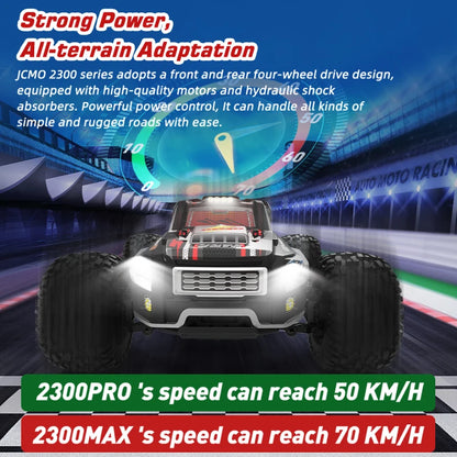1:16 70KM/H Or 50KM/H 4WD RC Car With LED Remote Control Cars High Speed Drift Monster 4x4 Truck for Kids Toy 2300PRO 2300MAX