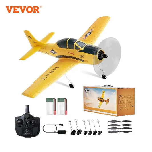 VEVOR RC Plane 2.4G 4CH Remote Control Airplane with 6-Axis Gyro Stabilizer Aircraft Toy RC Glider for Kids Beginners Boys Gifts
