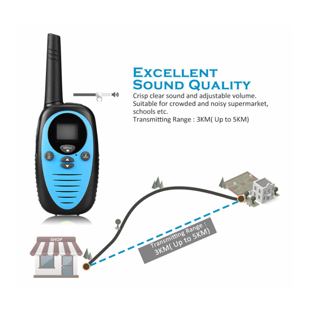 A Pair Of Xf-508 0.5w Mini Kids Walkie Talkie Waterproof 22