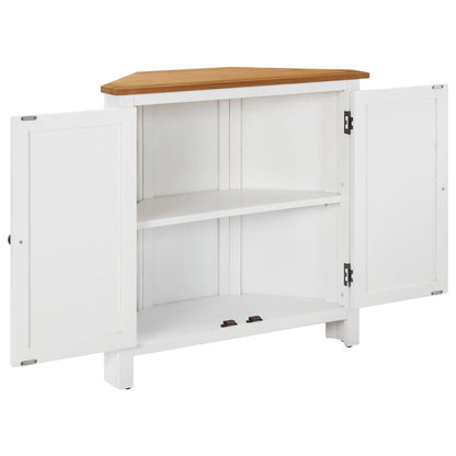 Corner Cabinet 31.5"x13.2"x30.7" Solid Oak Wood
