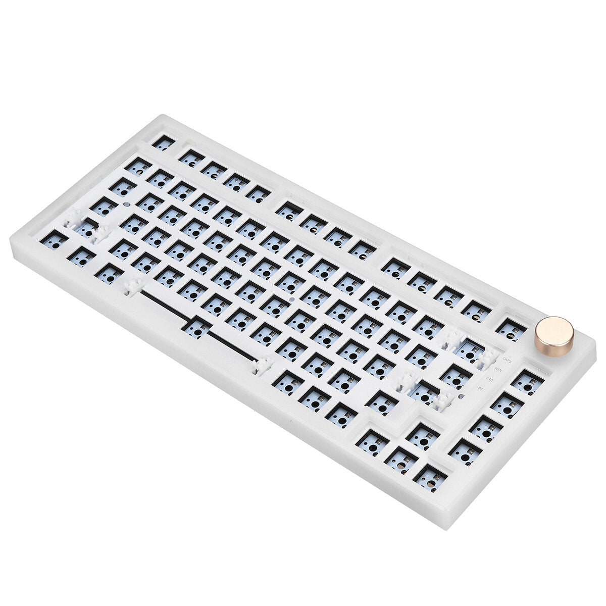 FEKER IK75 PRO Keyboard Customized Kit 82 Keys Hot Swappable 75% RGB Wired bluetooth 5.0 2.4GHz Triple Mode PCB Mounting Plate Translucent Milky White Case