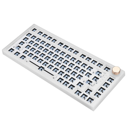FEKER IK75 PRO Keyboard Customized Kit 82 Keys Hot Swappable 75% RGB Wired bluetooth 5.0 2.4GHz Triple Mode PCB Mounting Plate Translucent Milky White Case