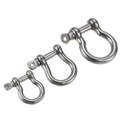 M4 M5 M6 D Ring Bow Shackle with Screw Pin 304 Stainless Steel Bracelet Shackle