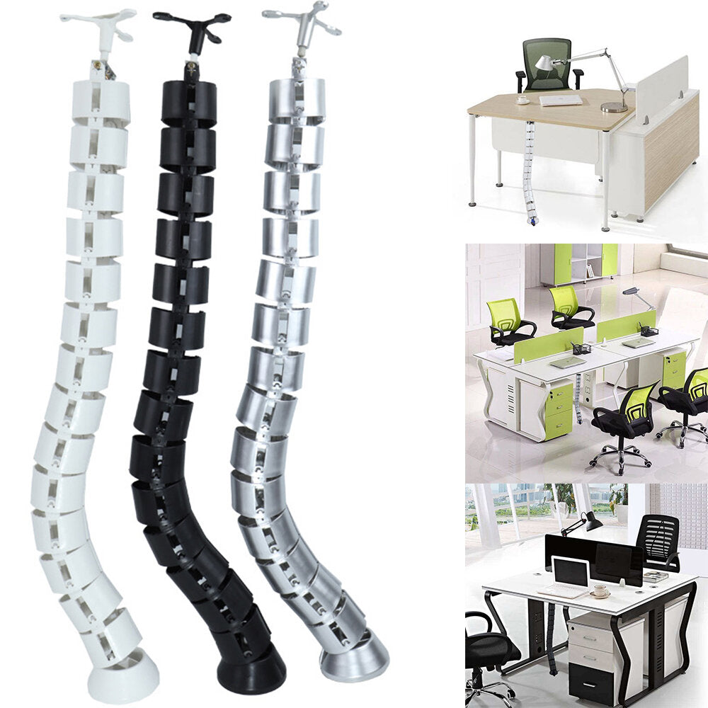 Abs Round Cable Sleeve Wire Organizer Coiled Tube Management