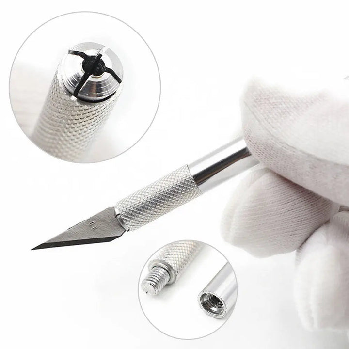 Aluminum Carve Knife Set - 6 Blades Engraving
