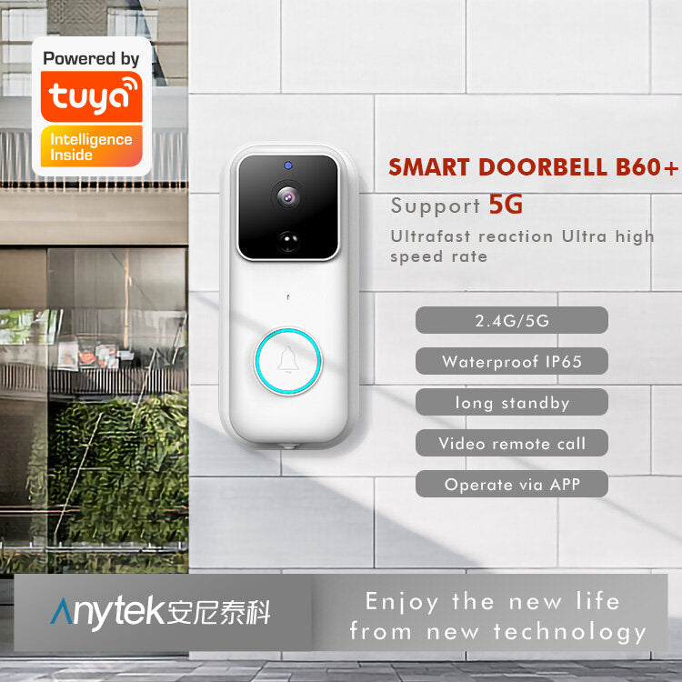 Anytek B60+ Tuya Smart Video Doorbell Wireless Camera 2.4g