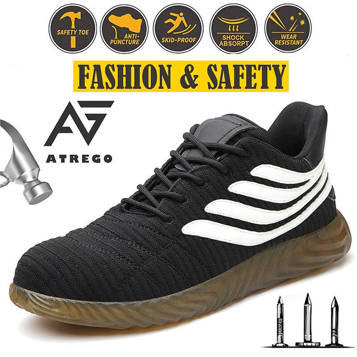 Atrego Men Mesh Work Safety Boots Steel Toe Cap