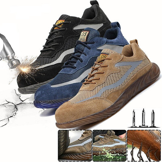 Atrego Mens Steel Toe Safety Shoes Breathable Work Boots