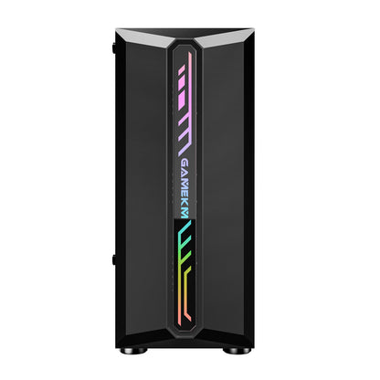 GAMEKM Computer Case Mid-Tower ATX/M-ATX/ITX Acrylic Side Panel RGB Gaming Computer PC Case USB 3.0/USB 2.0/HDD/SSD for Desktop PC Computer