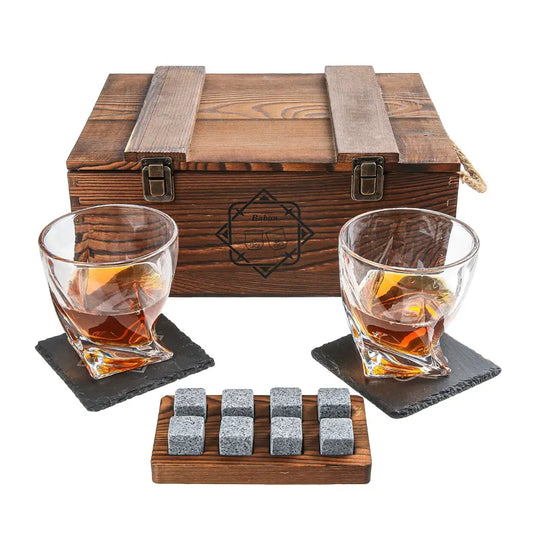 Baban Whiskey Gift Sets: 2pcs Wine Glass & Chilling