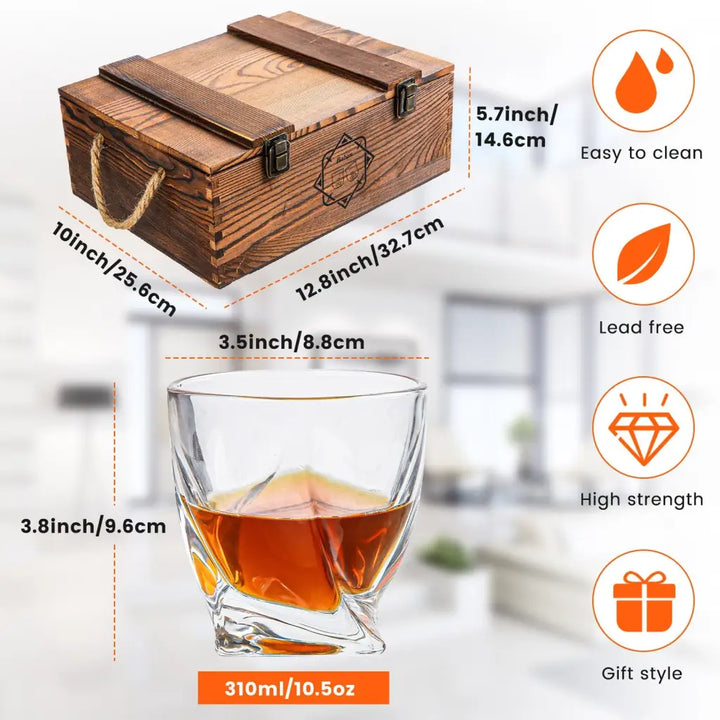 Baban Whiskey Gift Sets: 2pcs Wine Glass & Chilling
