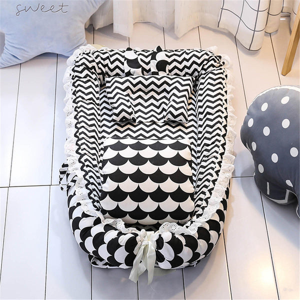Baby Sleep Nest Bed Pillow Quilt Newborn Breathable Cotton