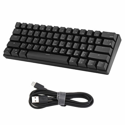 61 Keys Mechanical Keyboard Dual Mode bluetooth Wired USB Connection Red Switch RGB Backlight Black Case Gaming Keyboard
