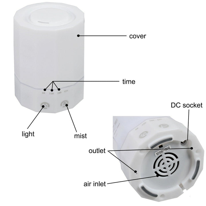 Bakeey Rgb Led Night Light 200ml Portable Usb Humidifier Air