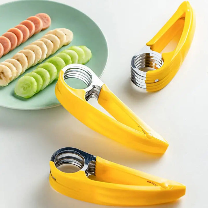 Banana Slicer: Stainless Steel Fruit Vegetable Cutter