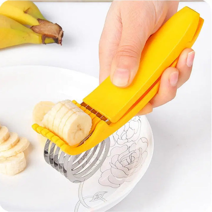 Banana Slicer: Stainless Steel Fruit Vegetable Cutter