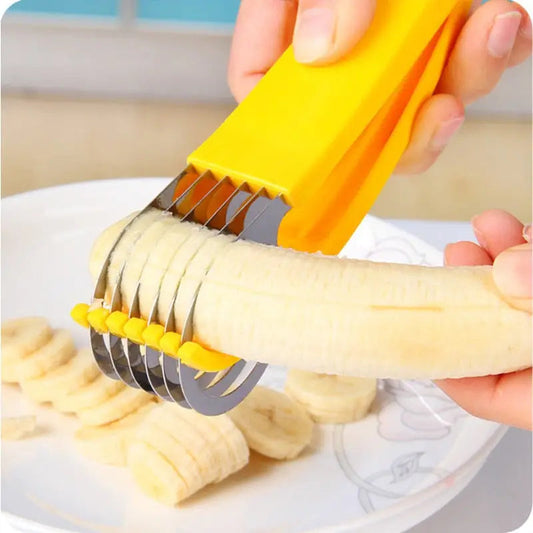 Banana Slicer: Stainless Steel Fruit Vegetable Cutter