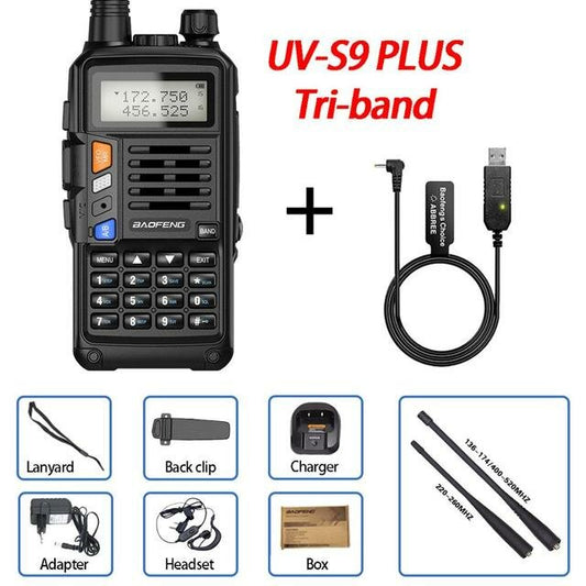 Baofeng Uv-s9 Plus Walkie Talkie Tri-band 10w Powerful Cb